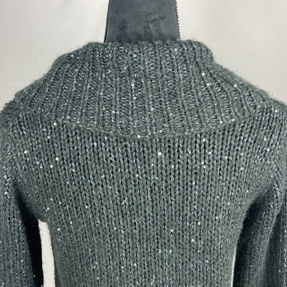 Jones New York Black Sparkly Cowl Neck Sweater - Picture 6 of 8